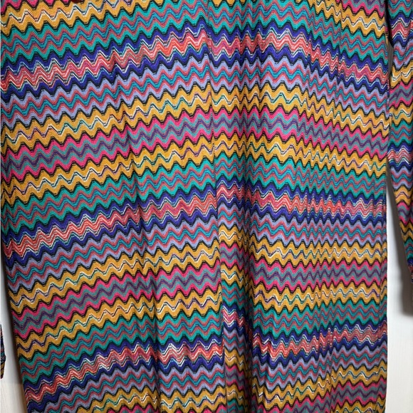 Vintage Missoni Colorful Zigzag Knit midi dress - Picture 4 of 10